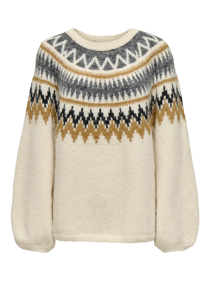 fair isle trui met ronde hals