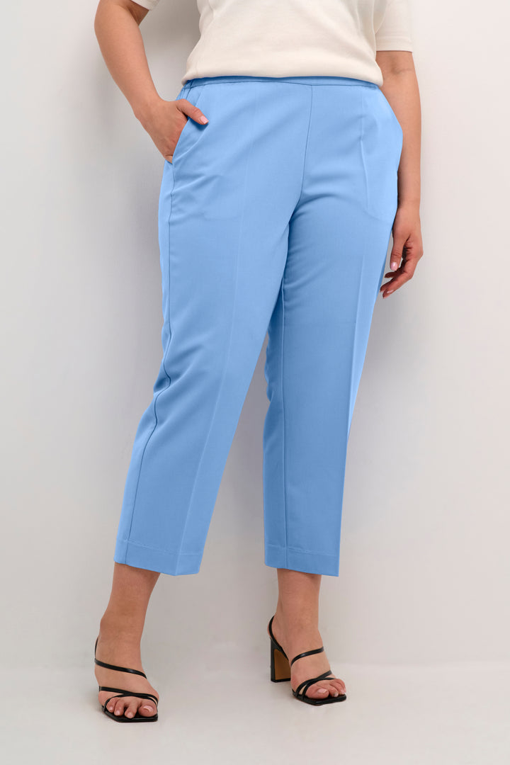 blauwe cropped broek