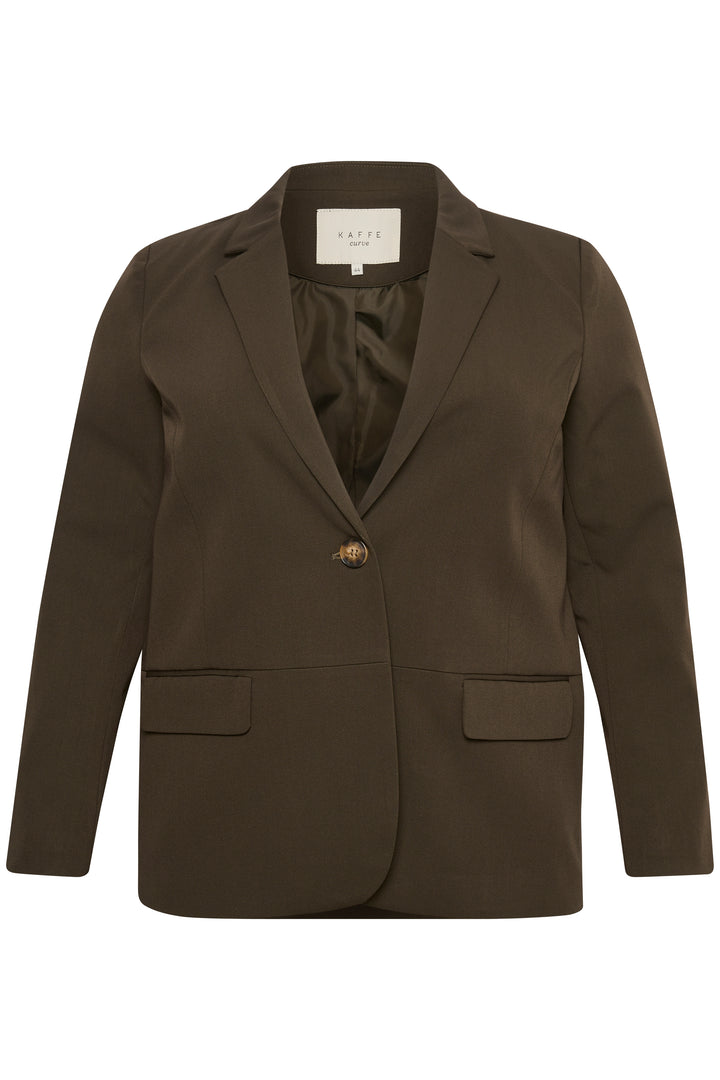 bruine blazer - kaffe curve - - grote maten - dameskleding - kledingwinkel - herent - leuven