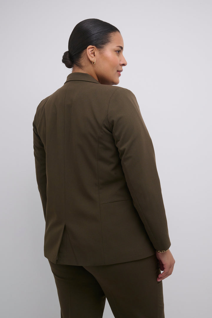 bruine blazer - kaffe curve - - grote maten - dameskleding - kledingwinkel - herent - leuven