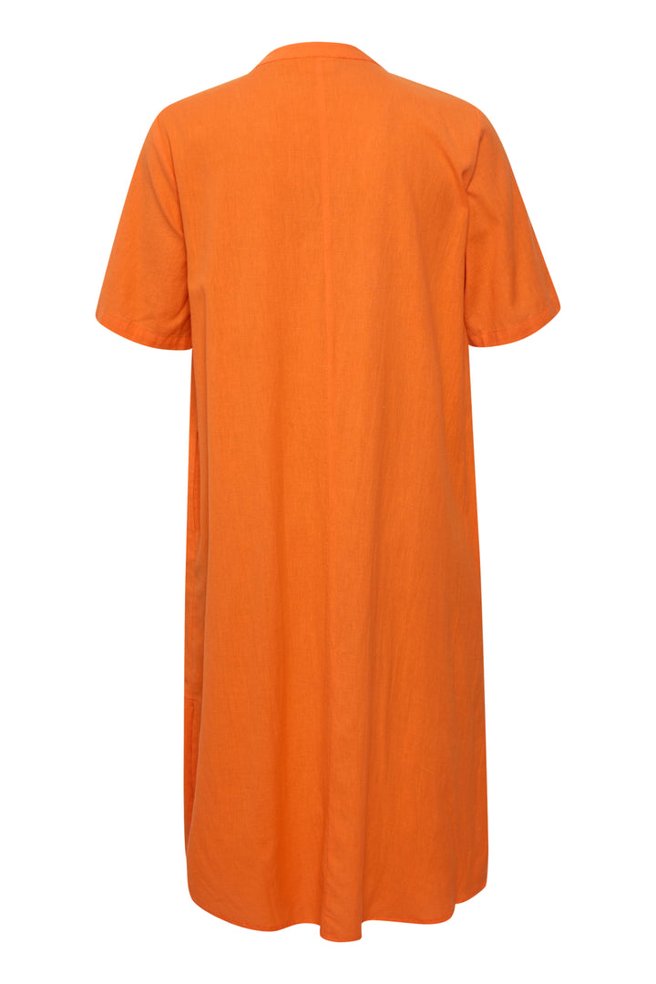 oranje jurk - kaffe curve - - grote maten - dameskleding - kledingwinkel - herent - leuven