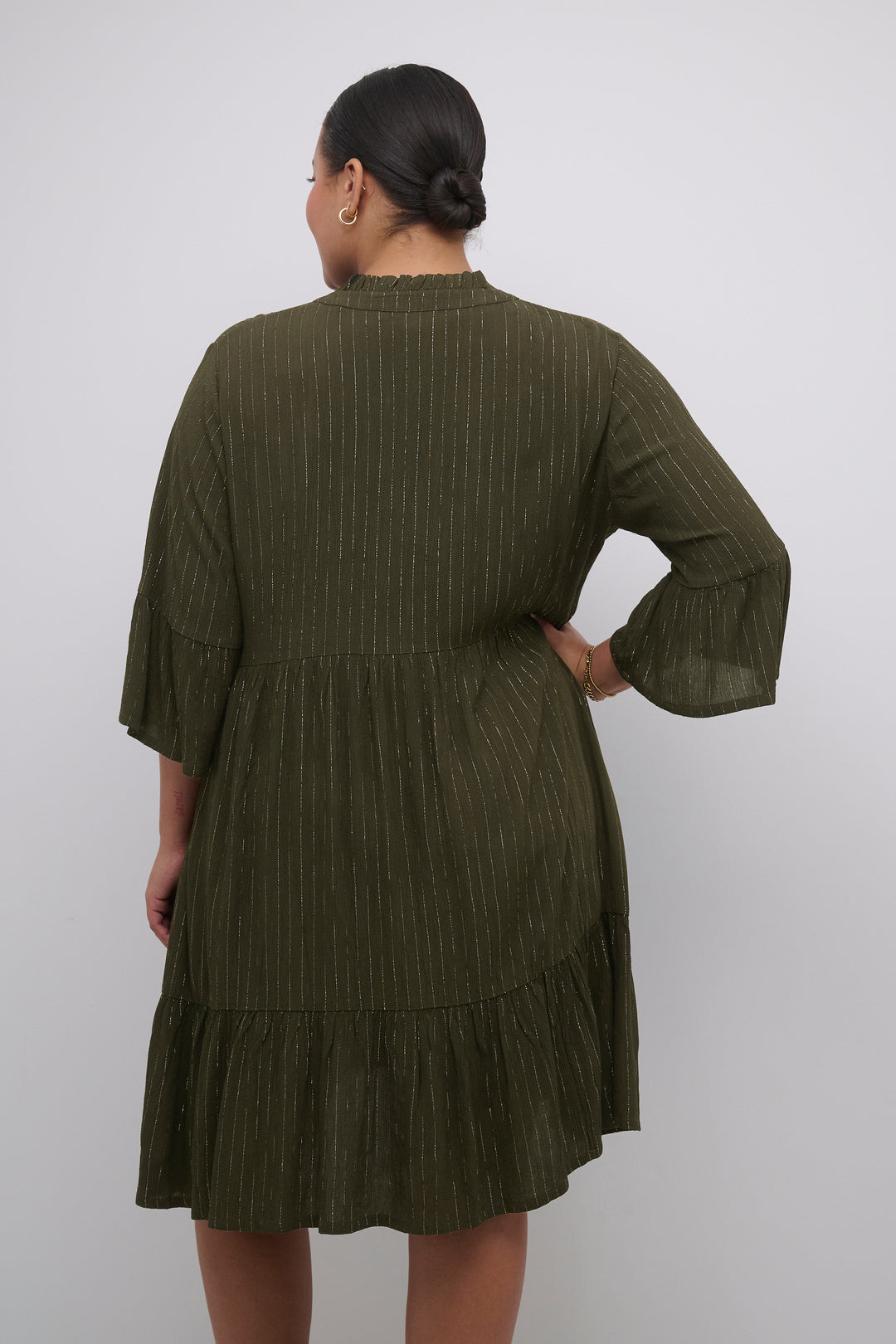 groene jurk - kaffe curve - - grote maten - dameskleding - kledingwinkel - herent - leuven