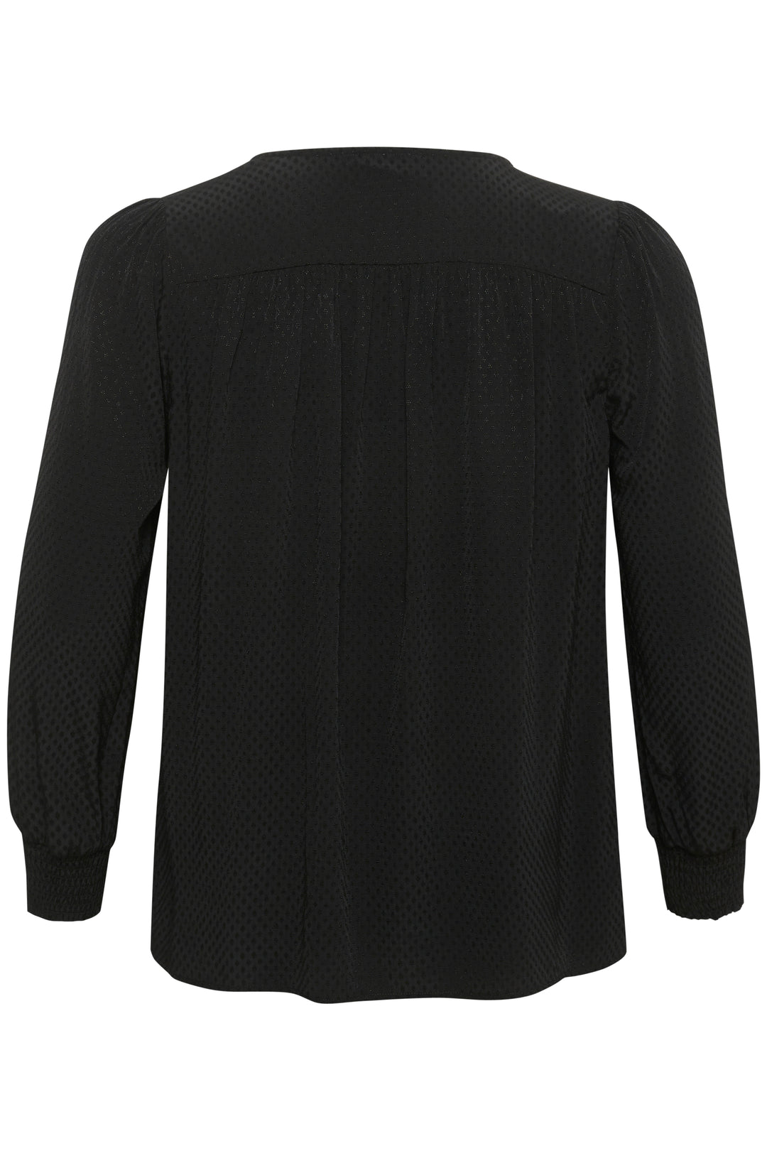 zwarte blouse met toon op toon print - kaffe curve - - grote maten - dameskleding - kledingwinkel - herent - leuven
