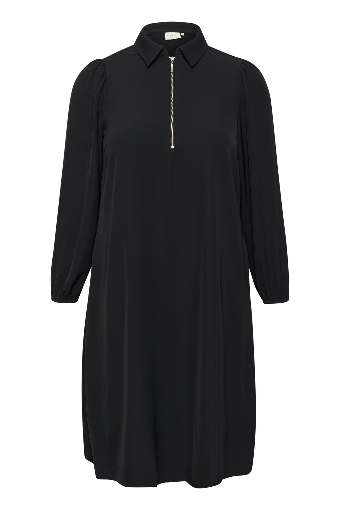 zwarte a-lijn jurk - kaffe curve - - grote maten - dameskleding - kledingwinkel - herent - leuven