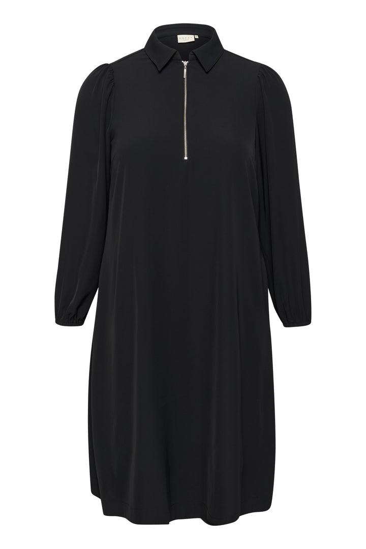 zwarte a-lijn jurk - kaffe curve - - grote maten - dameskleding - kledingwinkel - herent - leuven