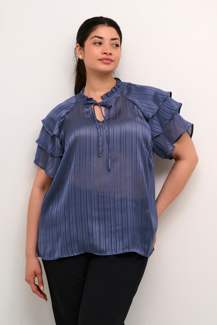 blouse met volants mouwen