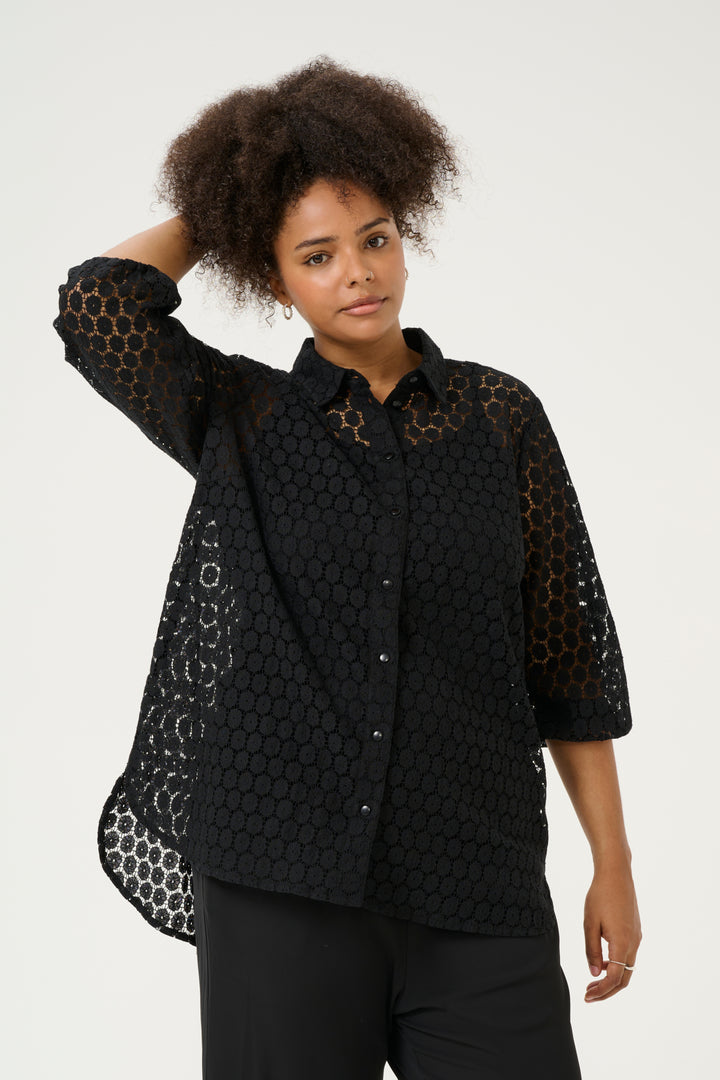 zwarte kanten blouse