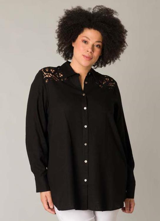 Zwarte Linnen Blouse