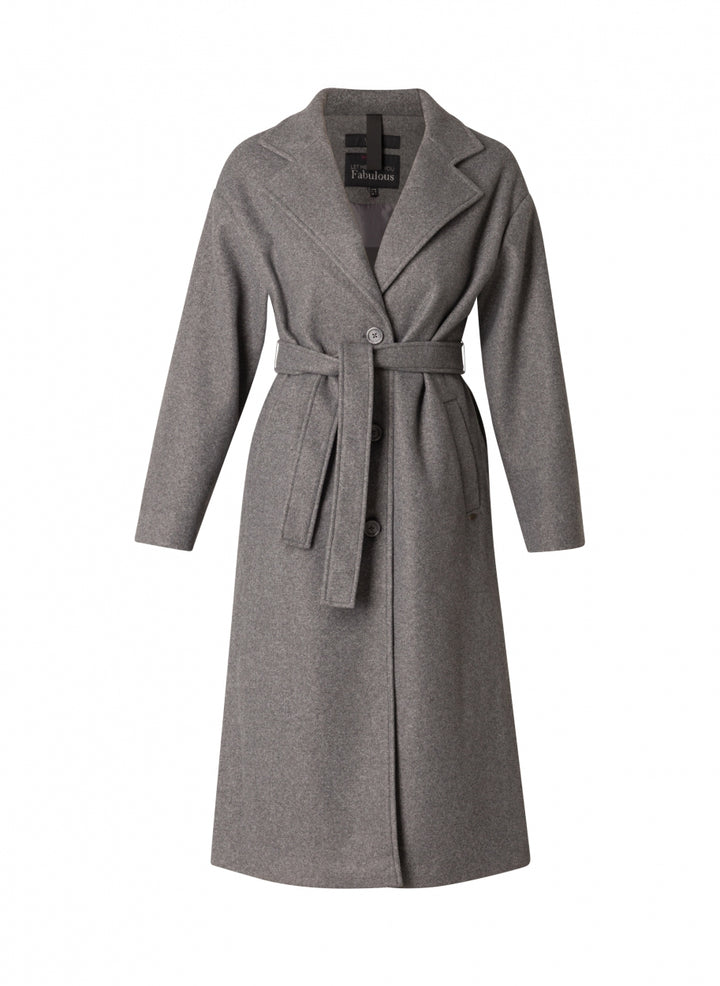lange wintermantel in donker grijs - yesta - - grote maten - dameskleding - kledingwinkel - herent - leuven