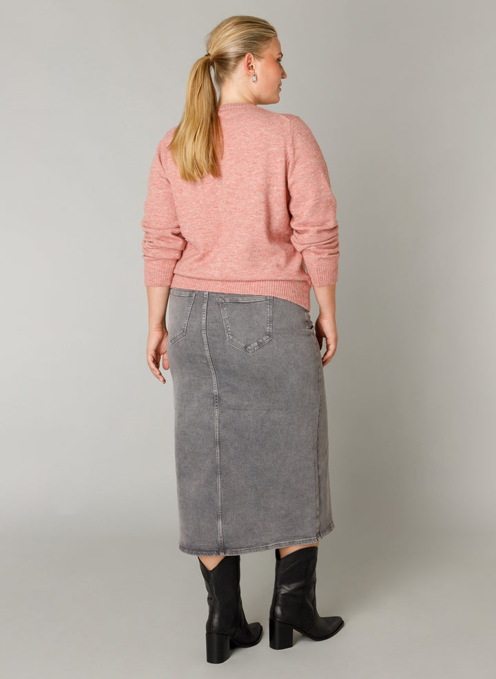 Grijze Denim Kokerrok