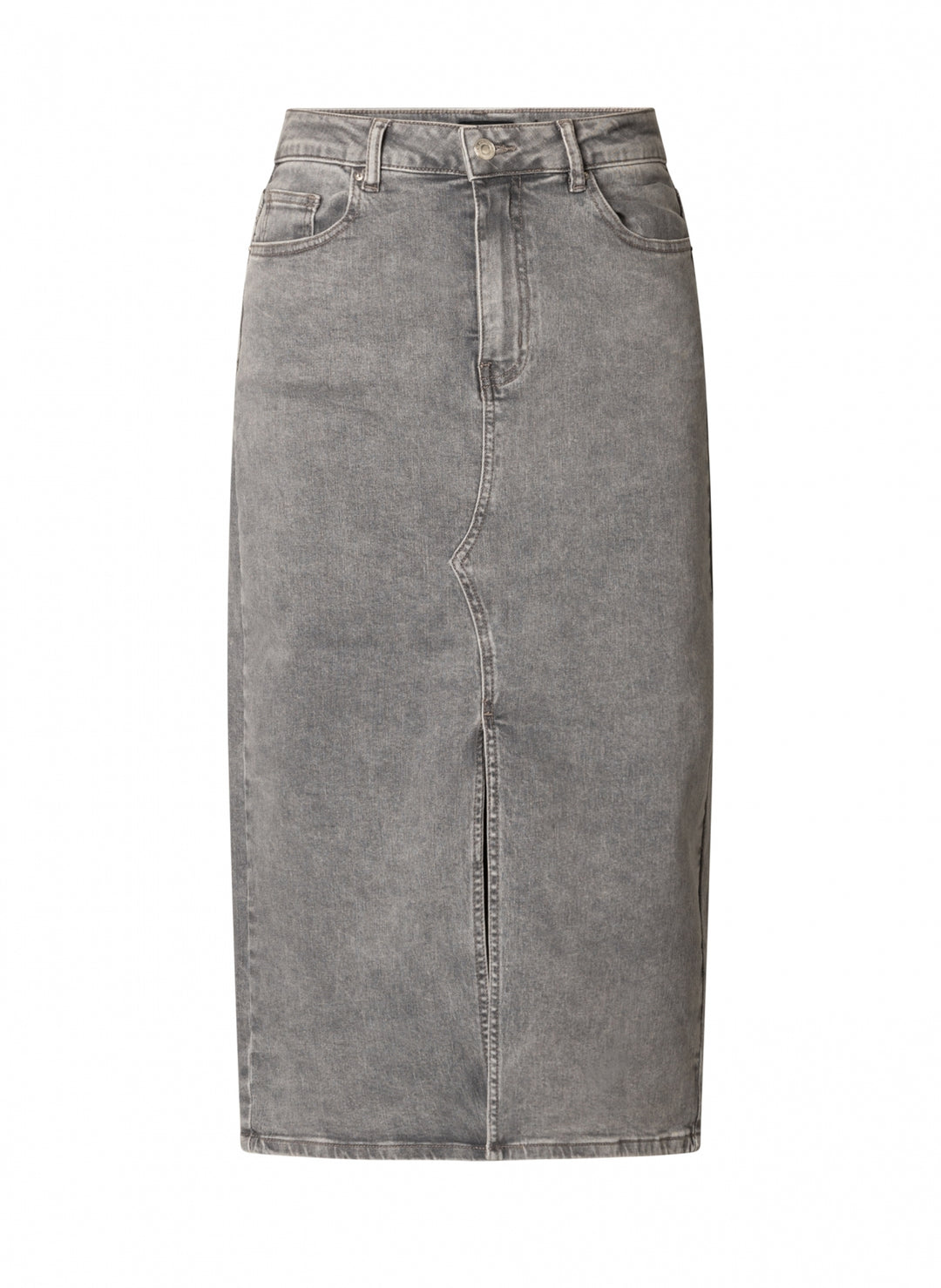 Grijze Denim Kokerrok