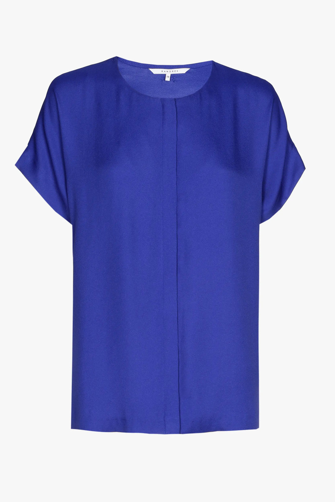 luchtige blouse in royal ink - xandres - - grote maten - dameskleding - kledingwinkel - herent - leuven