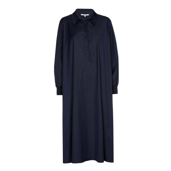 Navy Taftjurk Met Stretch