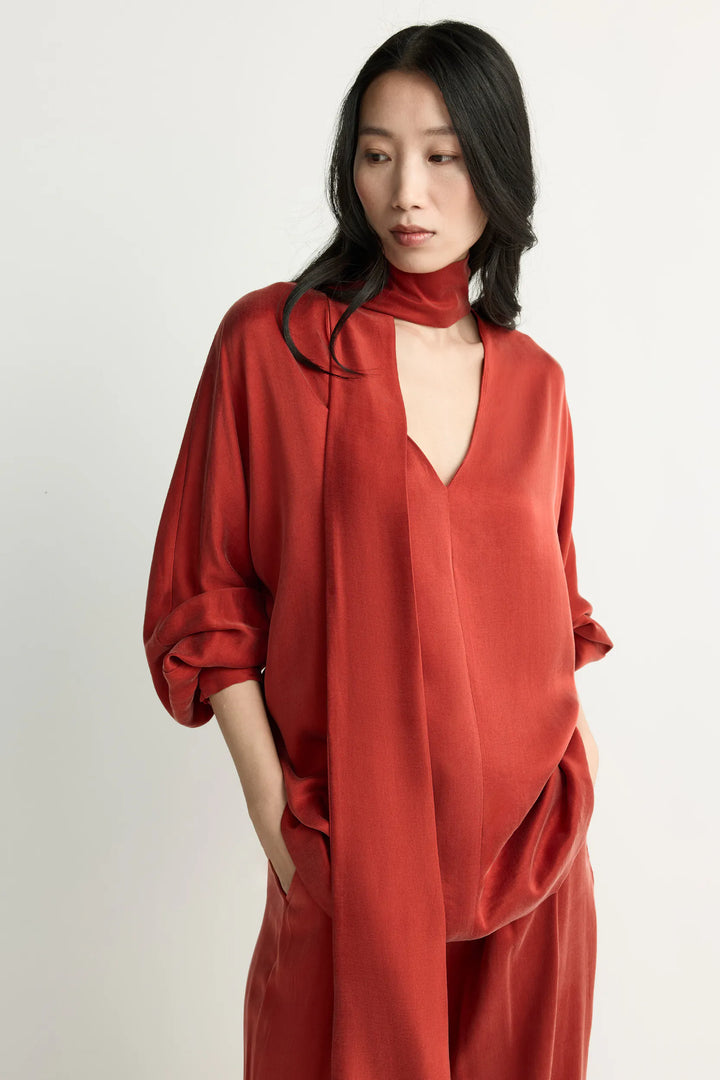Blouse met Strikhals