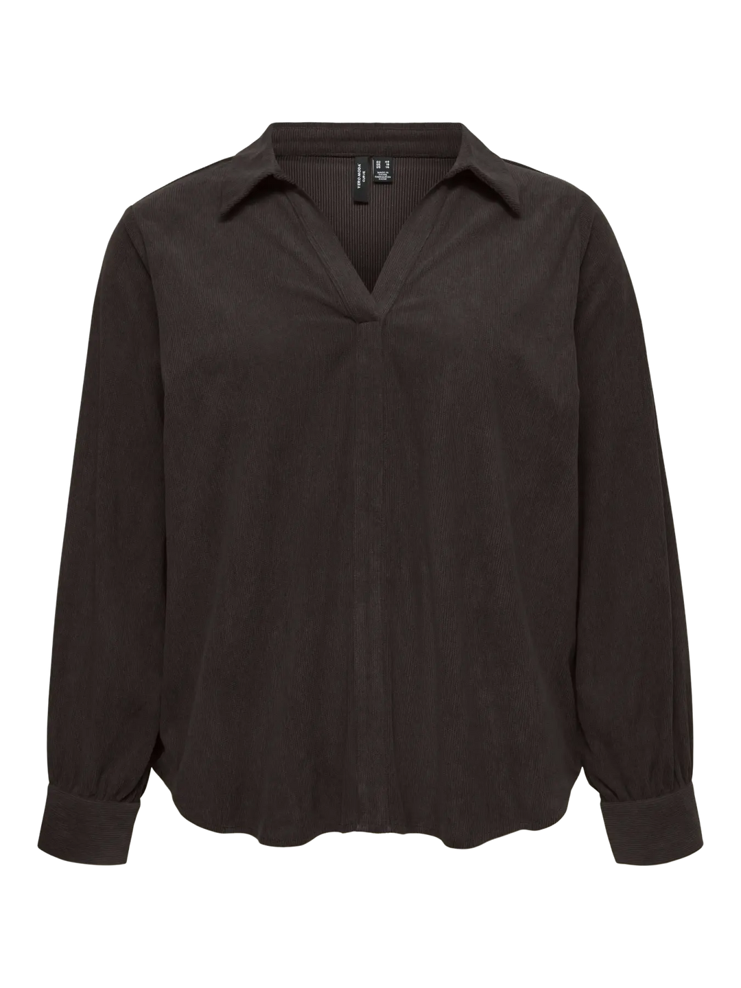 Donkerbruine Ribblouse