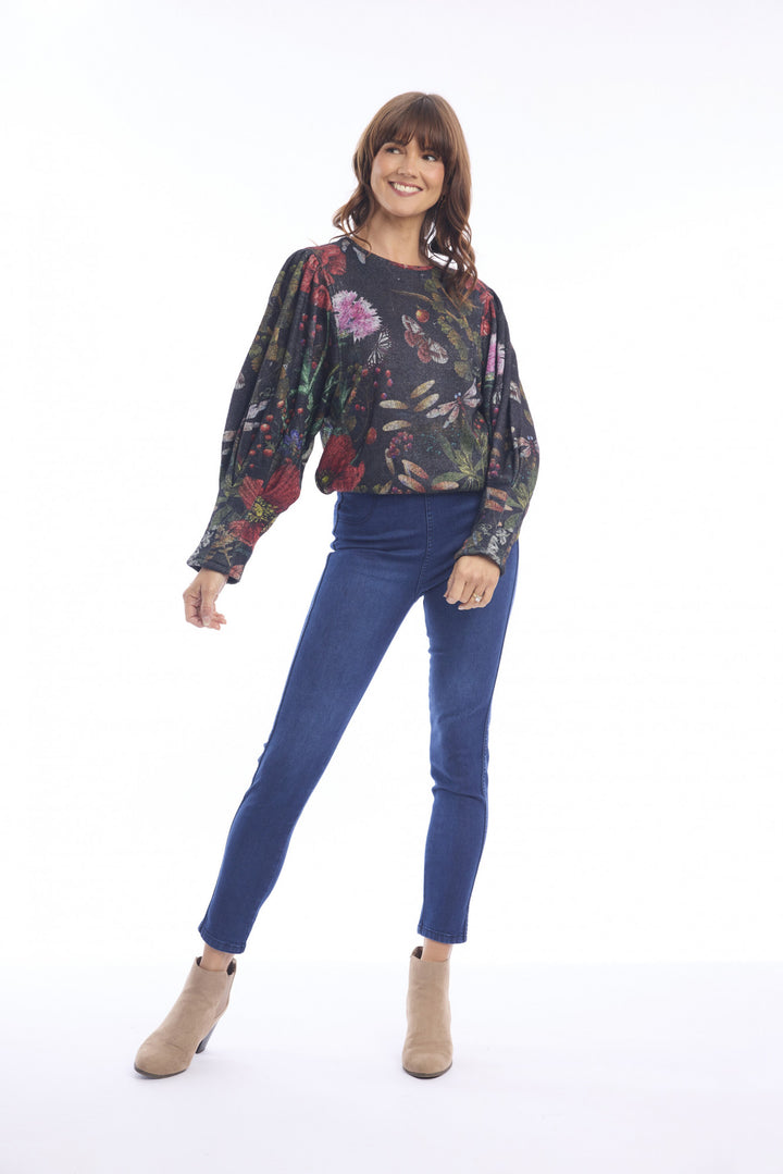 Gebreide Trui met Bloemenprint