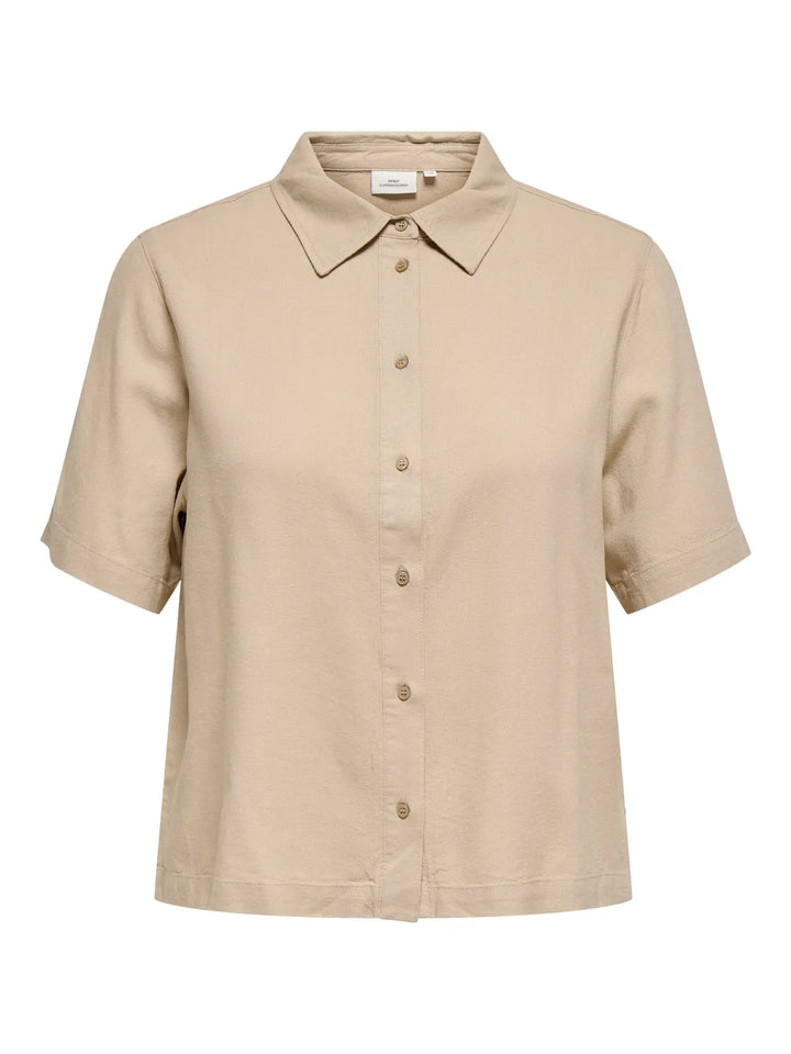 Linnen Blouse Korte Mouwen