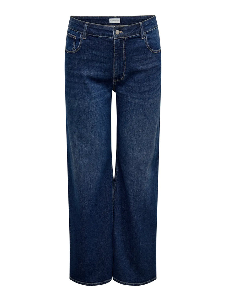 Donkerblauwe Wide Leg Jeans