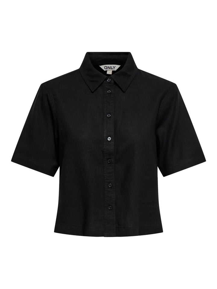 Linnen Blouse Korte Mouwen