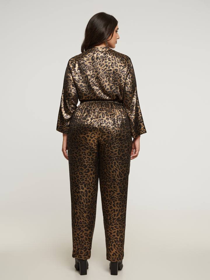 Gouden Statement Broek Met Powerlook