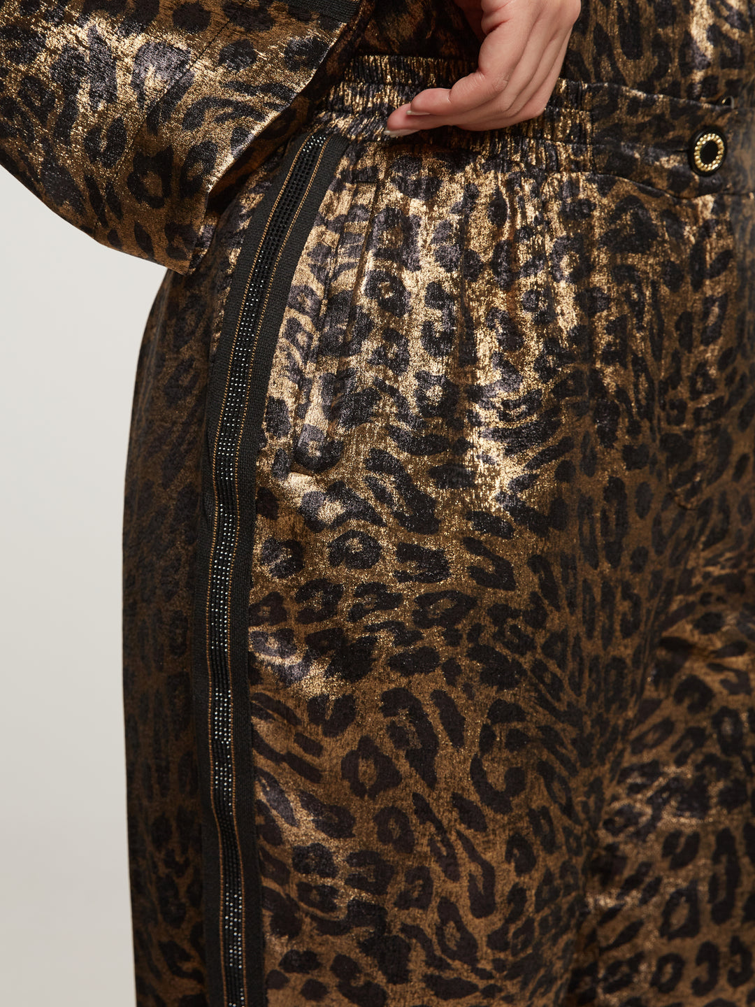 Gouden Statement Broek Met Powerlook