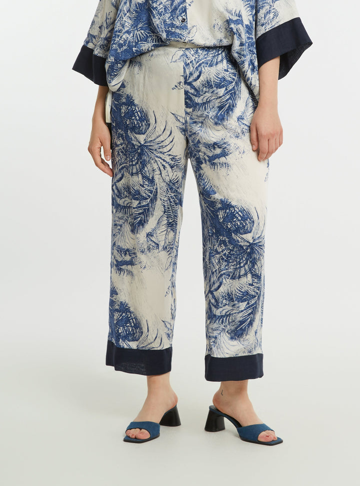 Luchtige Broek Met Tropenprint