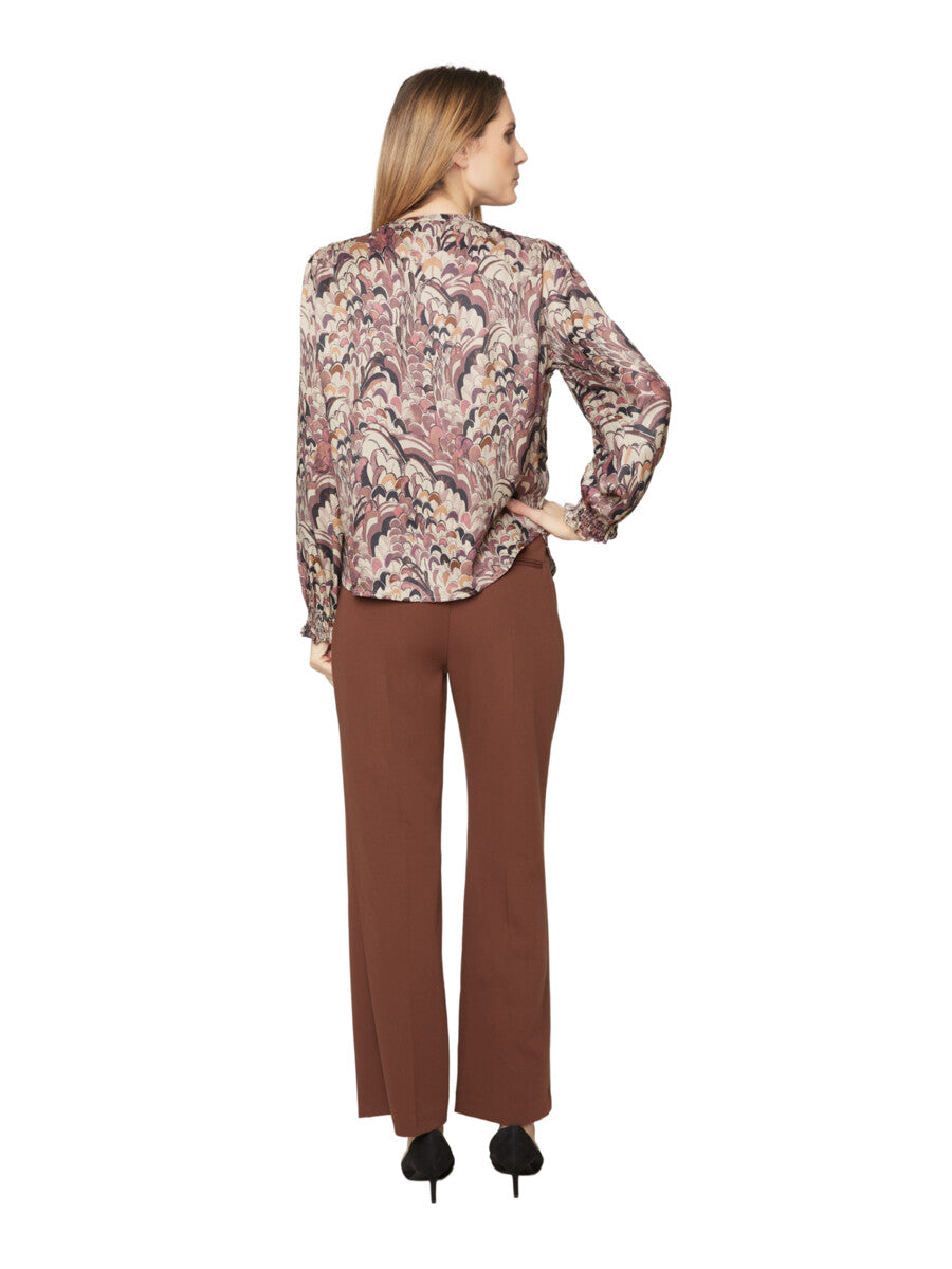 shirt in wijnkleurige tinten - b. copenhagen - - grote maten - dameskleding - kledingwinkel - herent - leuven