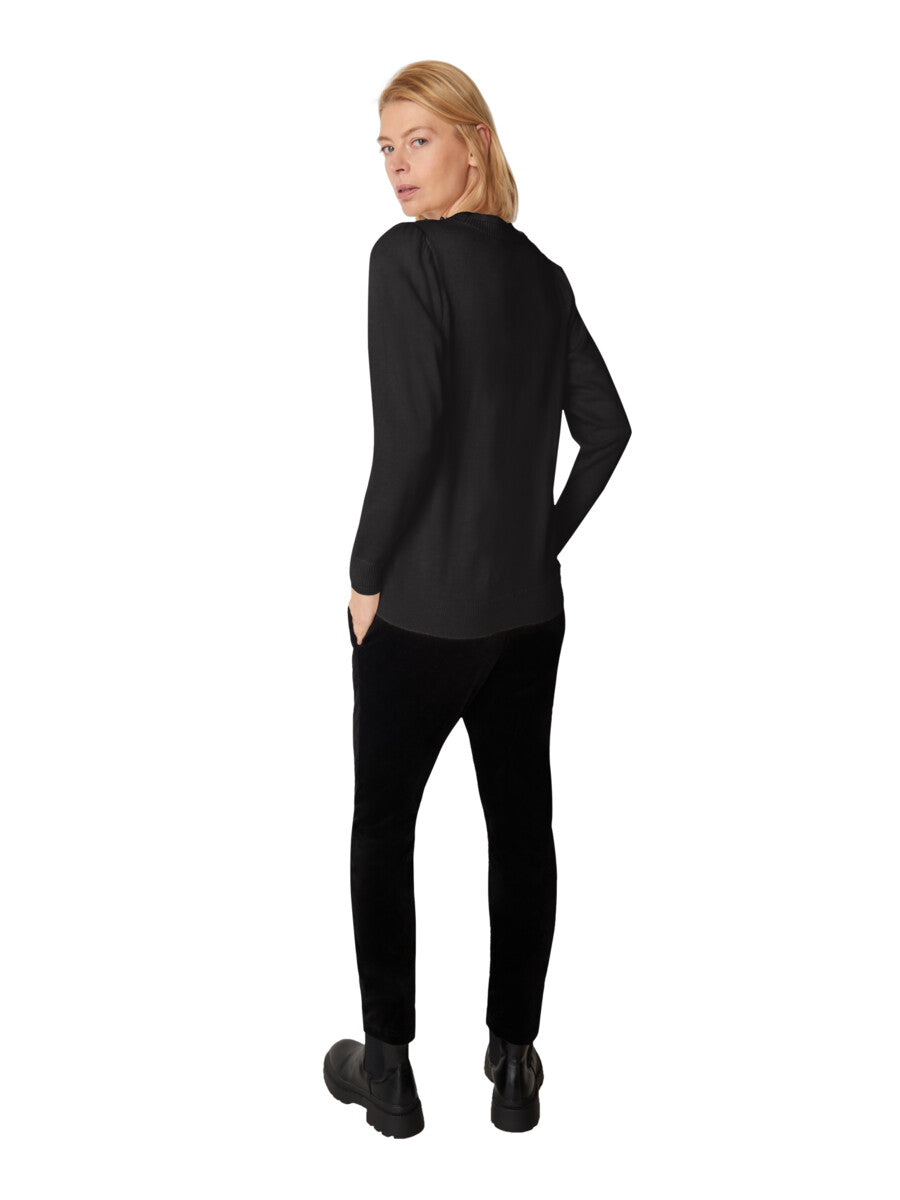 zwarte trui met parels - brandtex - - grote maten - dameskleding - kledingwinkel - herent - leuven