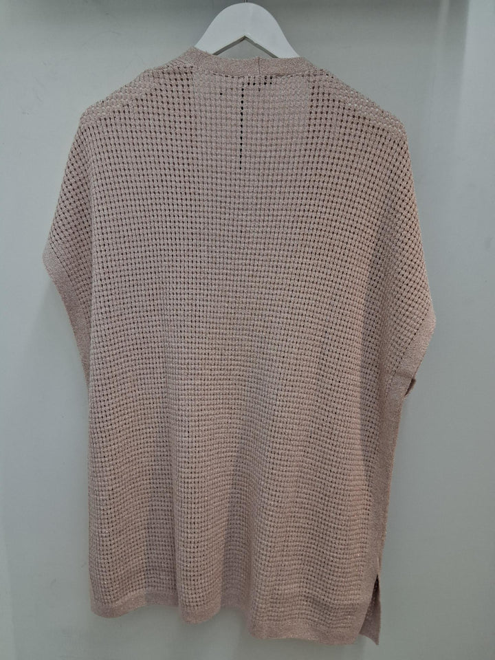 Poederroze gilet met glitters