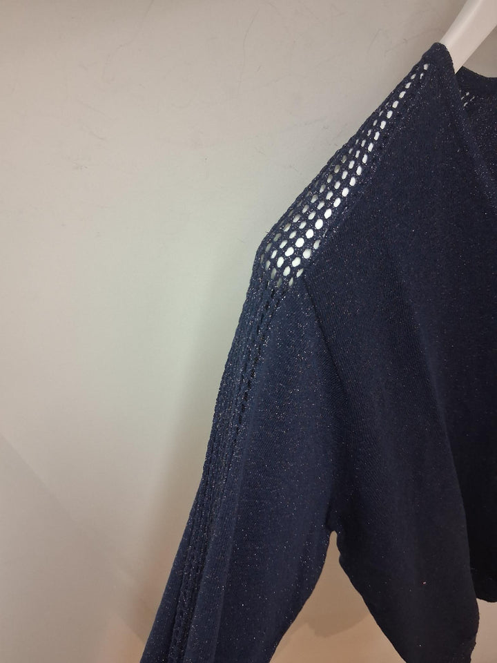 Pull met glitter - Navy