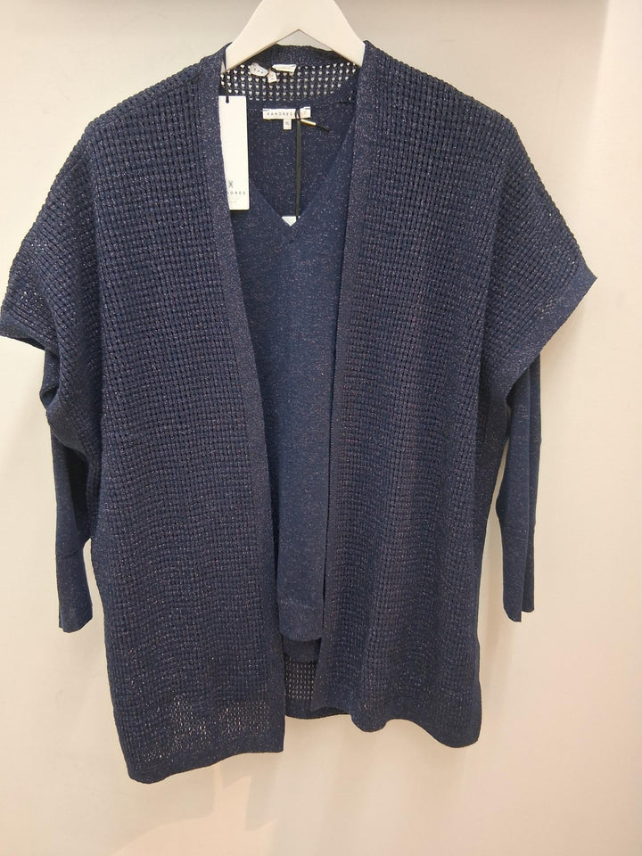 Navy Gilet Met Glitter