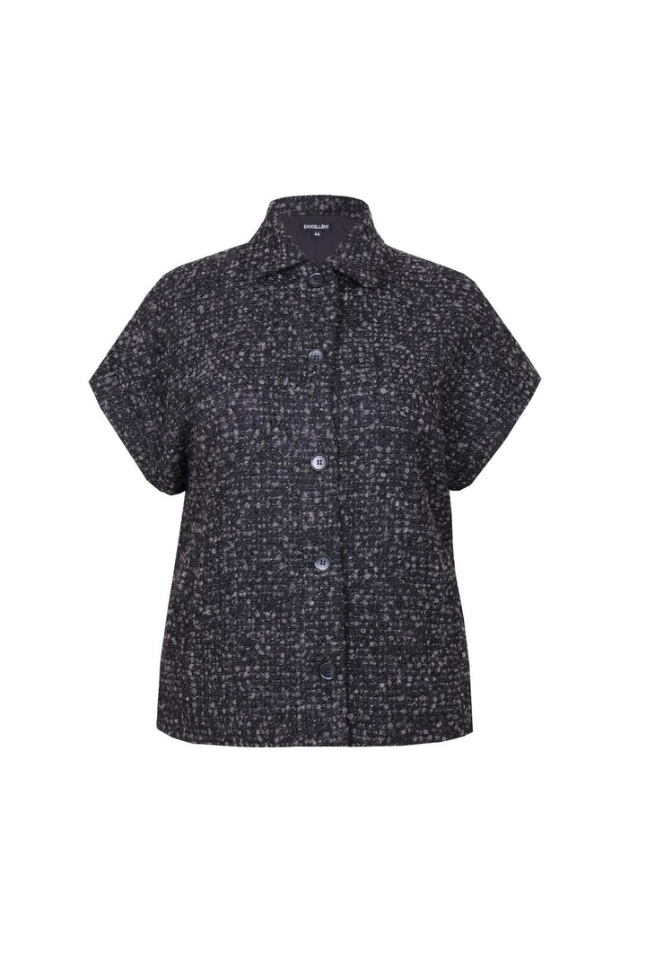 Zwart Gilet Met Knopen