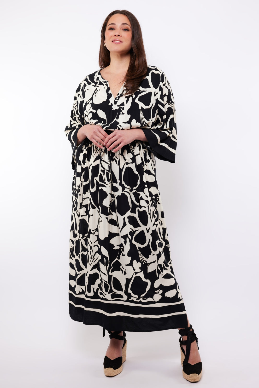 maxi-jurk met grafische print