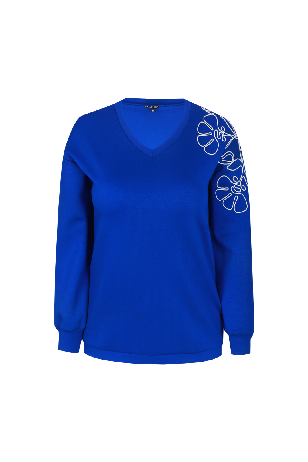 Blauwe Sweater met Bloemen