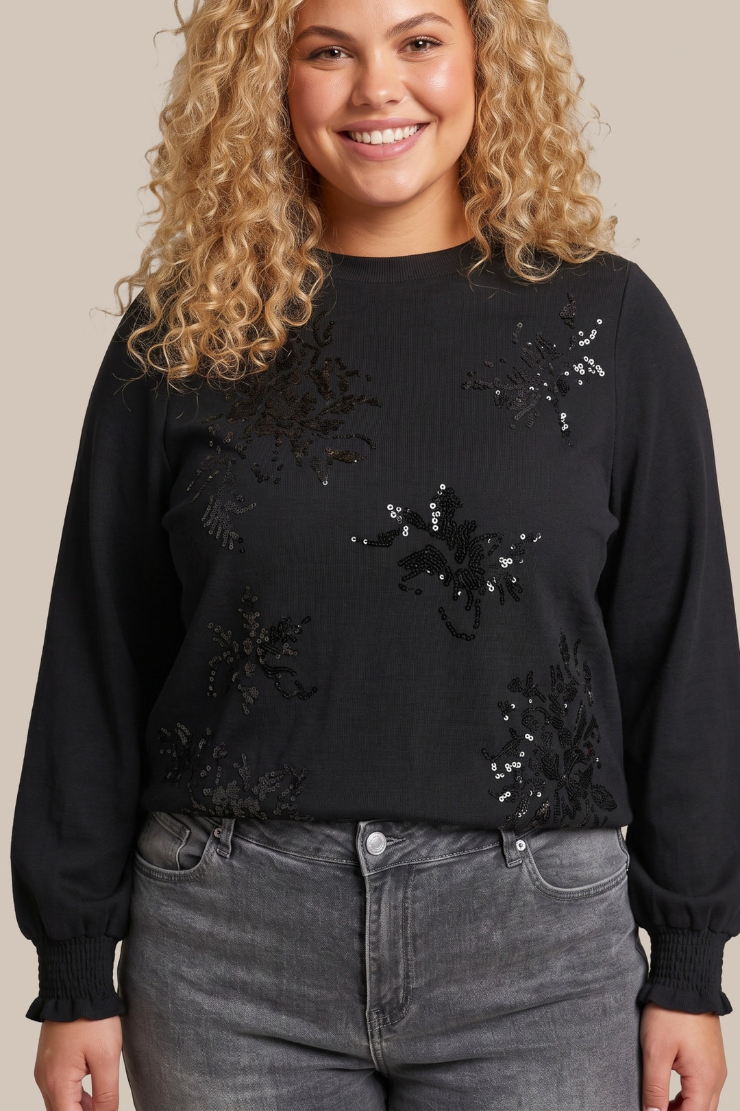 Zwarte Sweater Met Pailletten