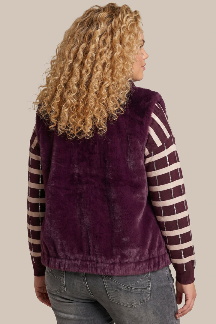 Bordeaux Faux Fur Gilet