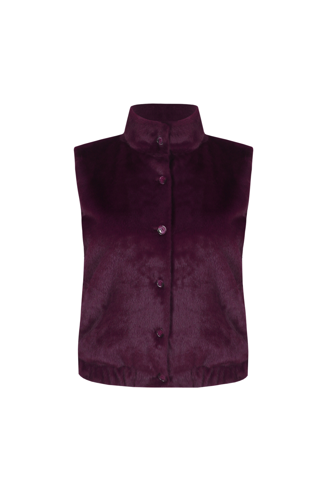 Bordeaux Faux Fur Gilet
