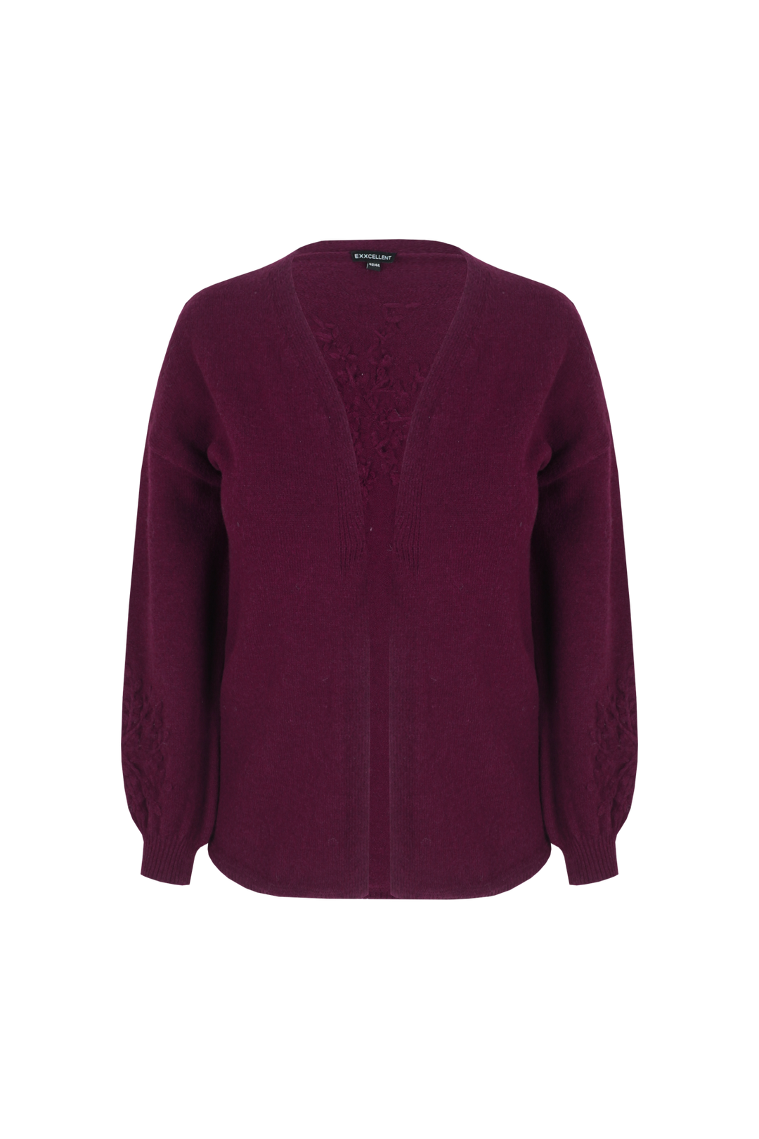 Bordeaux Vest Met Borduursels