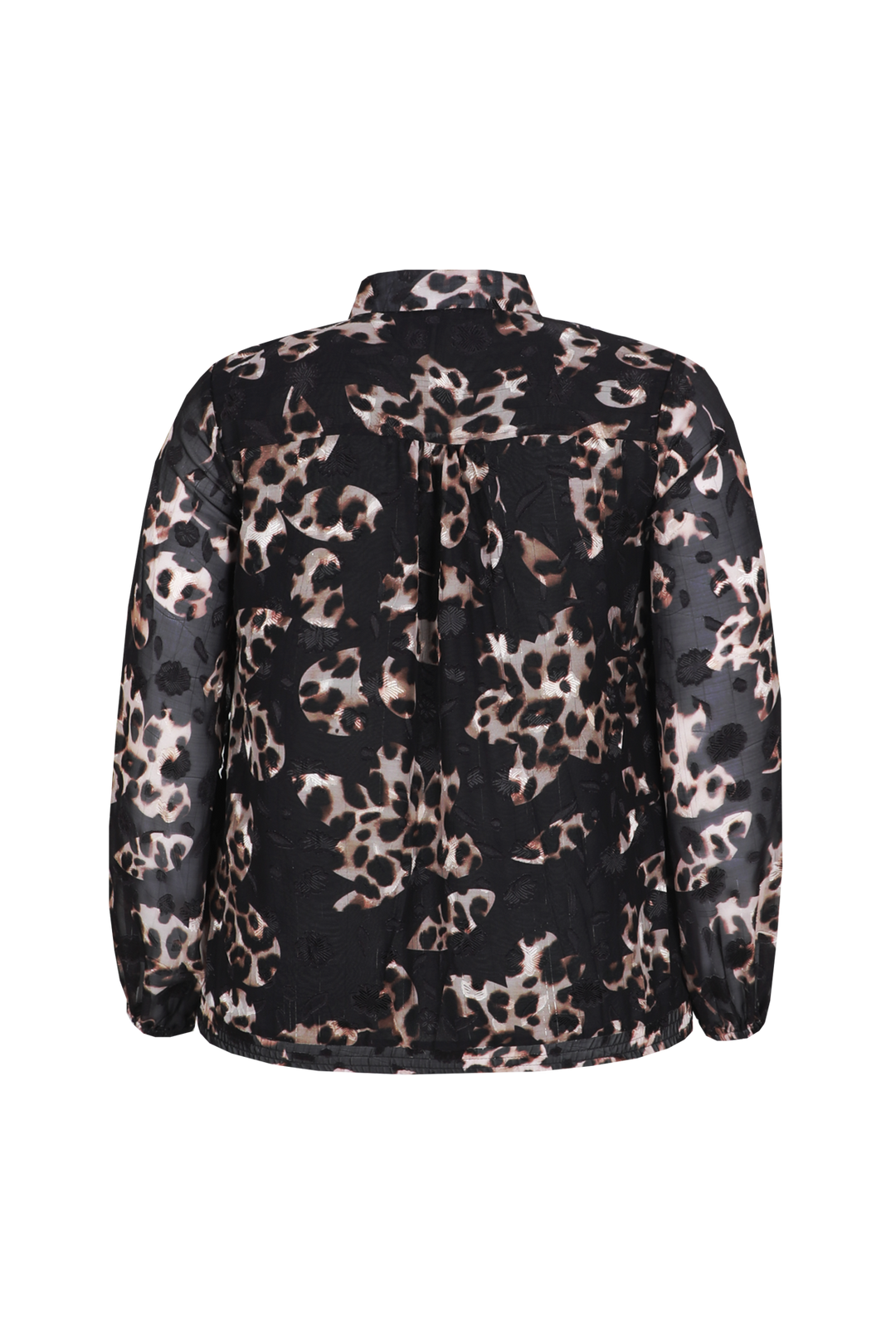 Zwarte Blouse Met Dierenprint