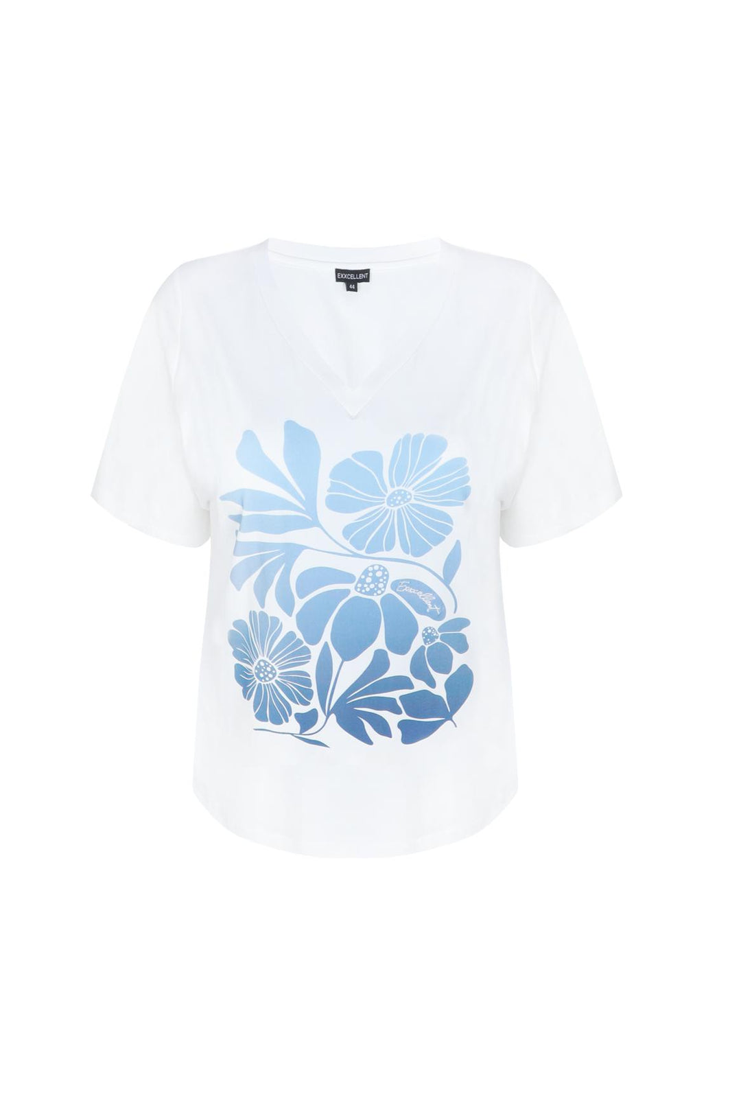 Witte T-shirt Met Bloemenprint