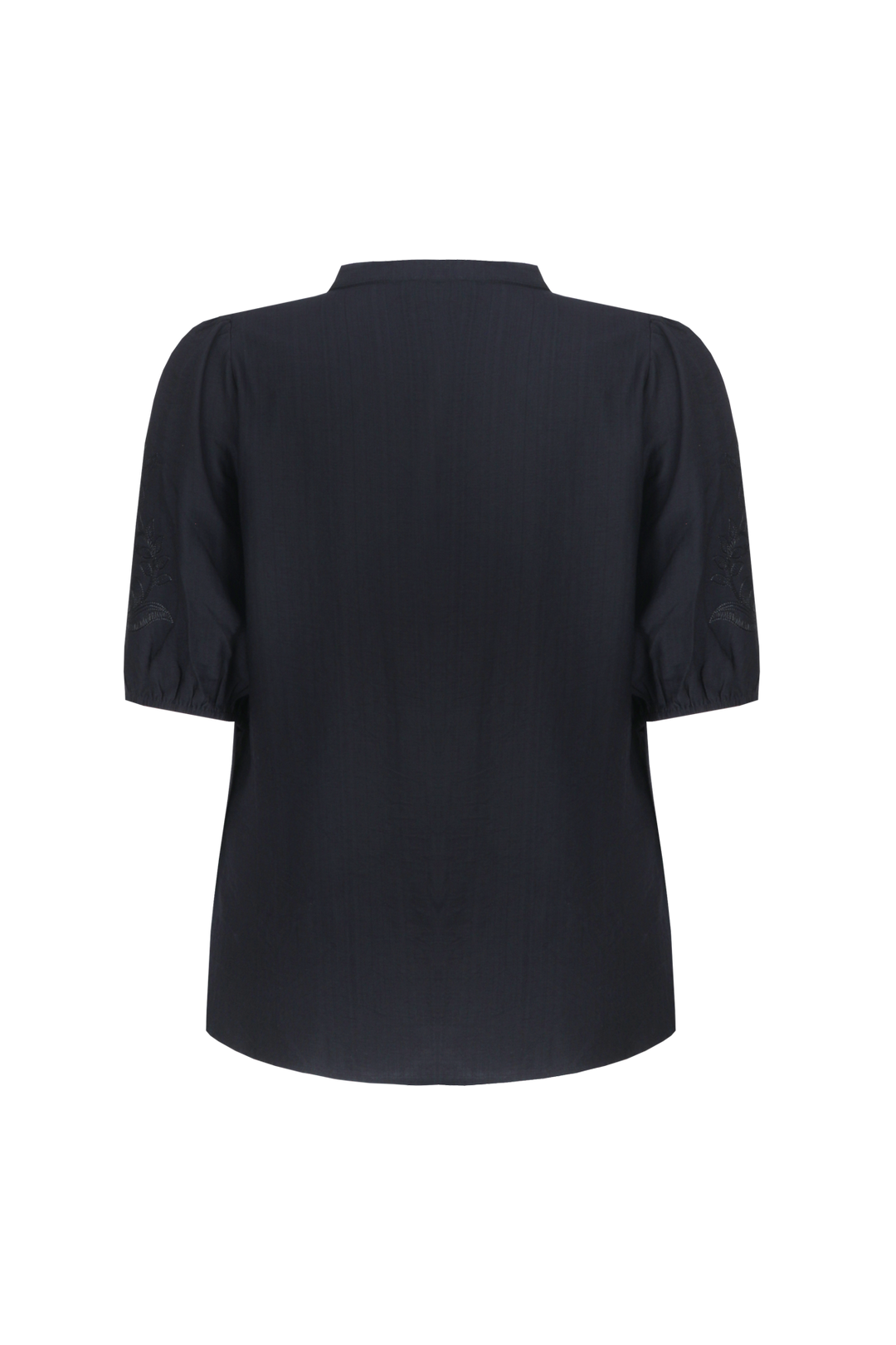 Zwarte Blouse Met Borduursel