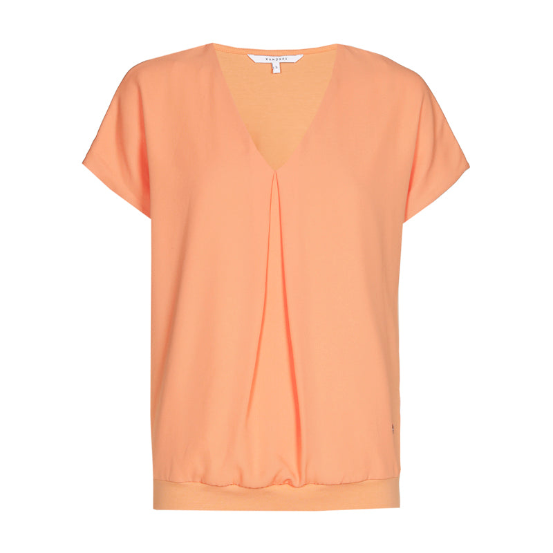 peach shirt - xandres - - grote maten - dameskleding - kledingwinkel - herent - leuven