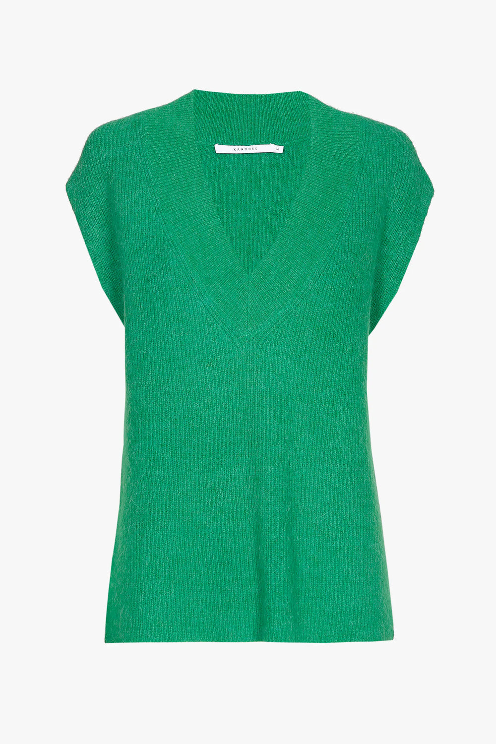 Irish green debardeur van alpaca mix - xandres - - grote maten - dameskleding - kledingwinkel - herent - leuven