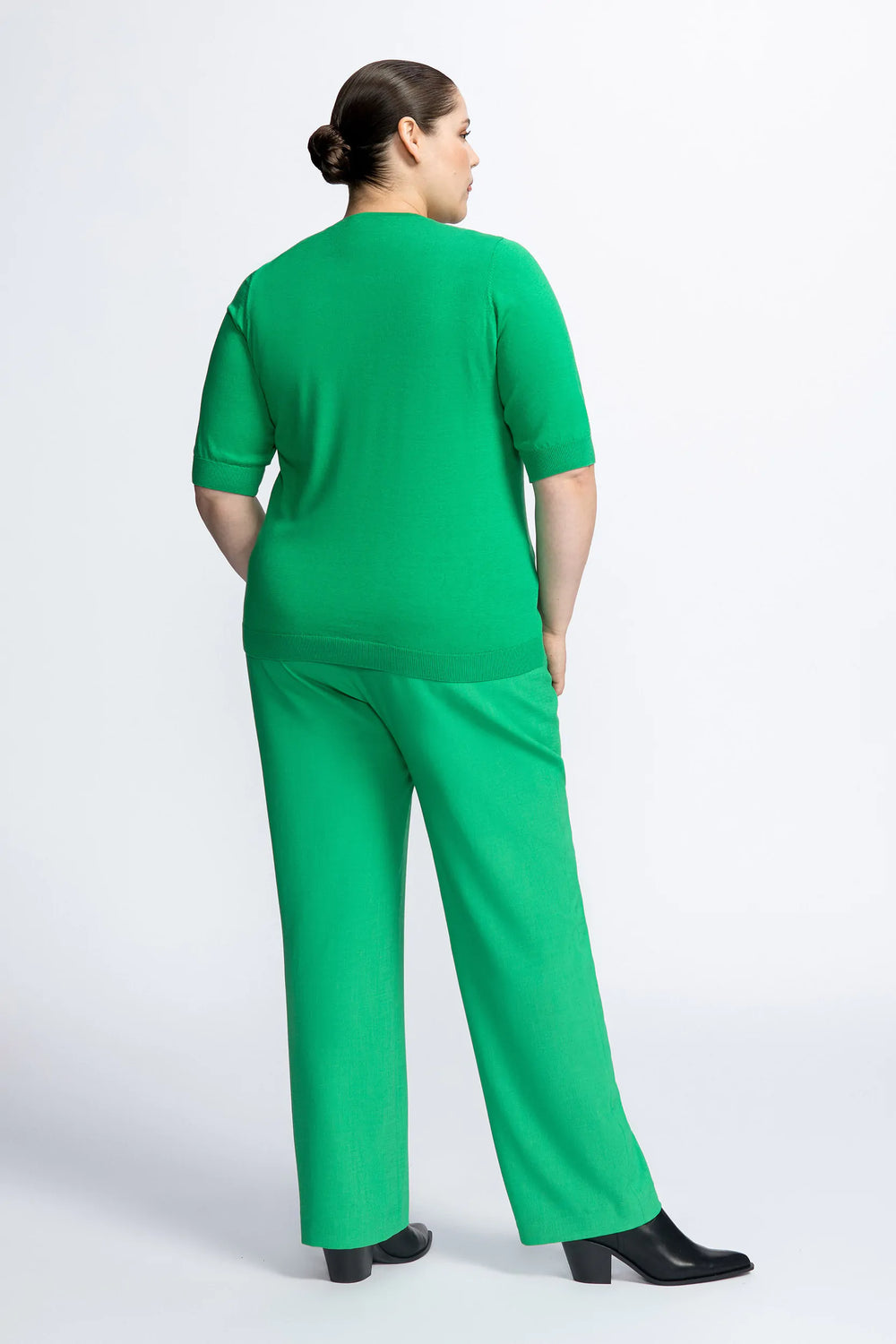 Irish green pulletje van zijdemix - xandres - - grote maten - dameskleding - kledingwinkel - herent - leuven