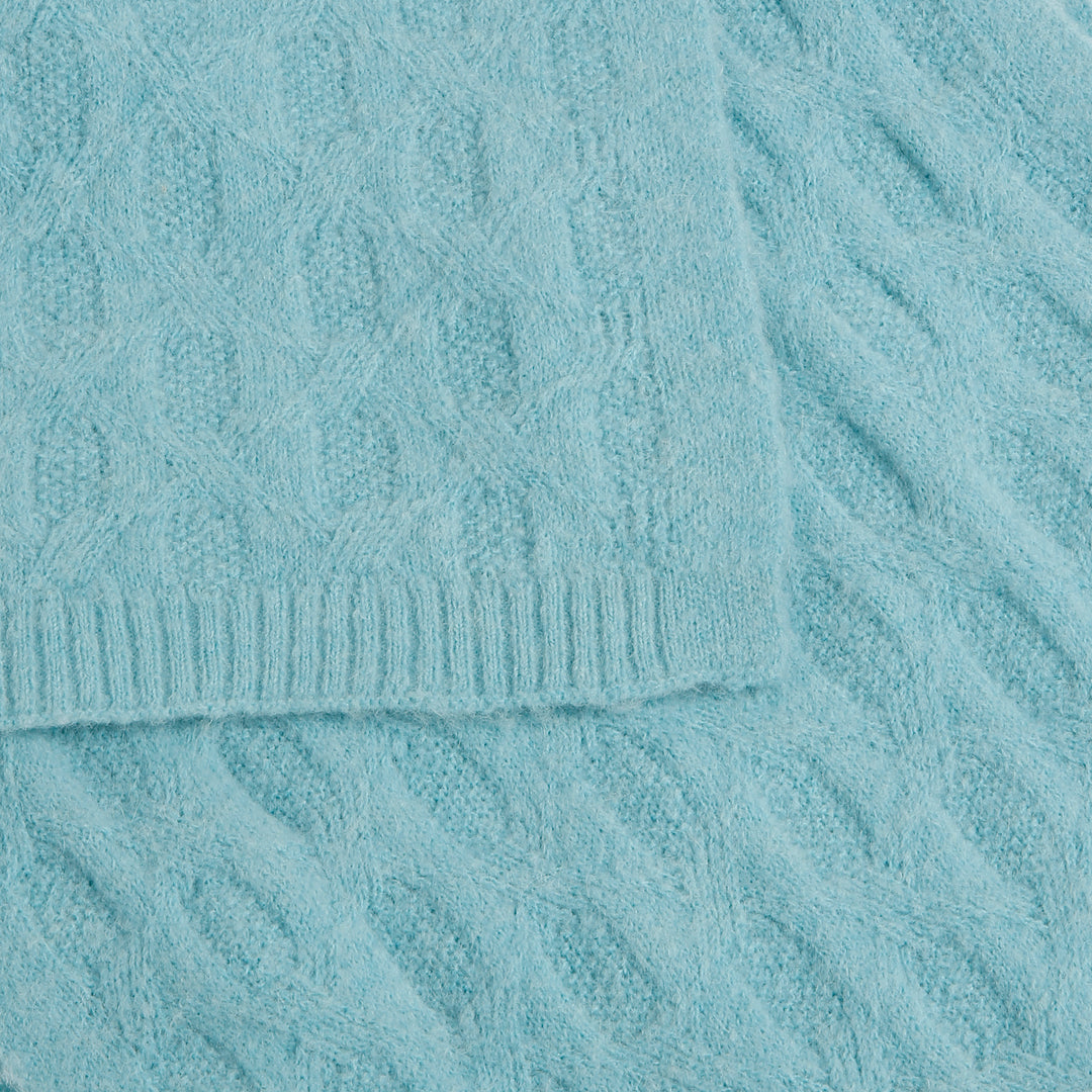 sjaal met originele fantasiesteek - xandres - 28978-01-3241-blauw - grote maten - dameskleding - kledingwinkel - herent - leuven