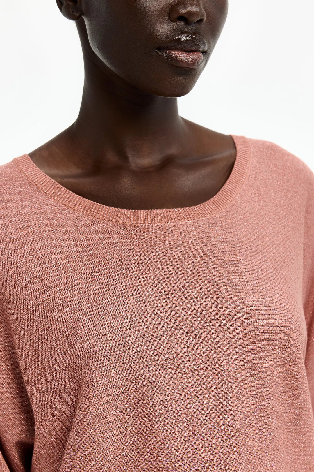 Fijngebreid Lurex Truitje Met Glansdraad