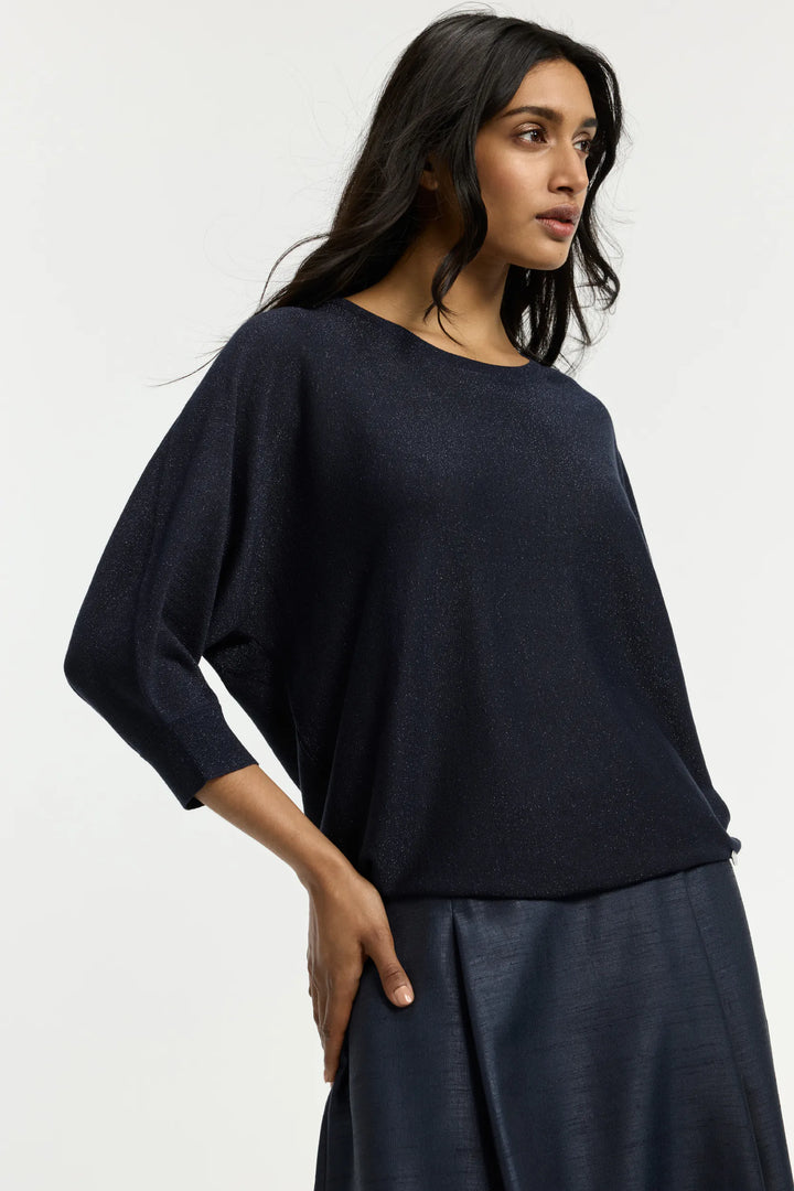 Fijngebreid Lurex Truitje Met Glansdraad
