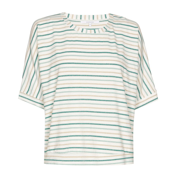 shirt met fijne glansstrepen in fresh mint - xandres - - grote maten - dameskleding - kledingwinkel - herent - leuven