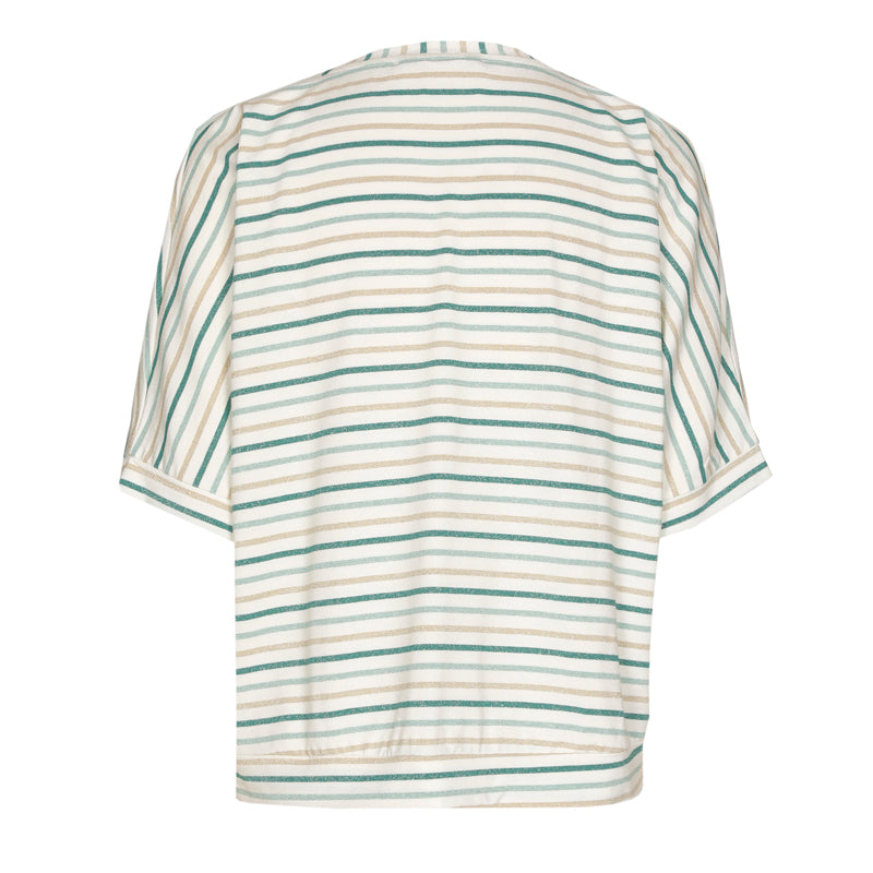 shirt met fijne glansstrepen in fresh mint - xandres - - grote maten - dameskleding - kledingwinkel - herent - leuven