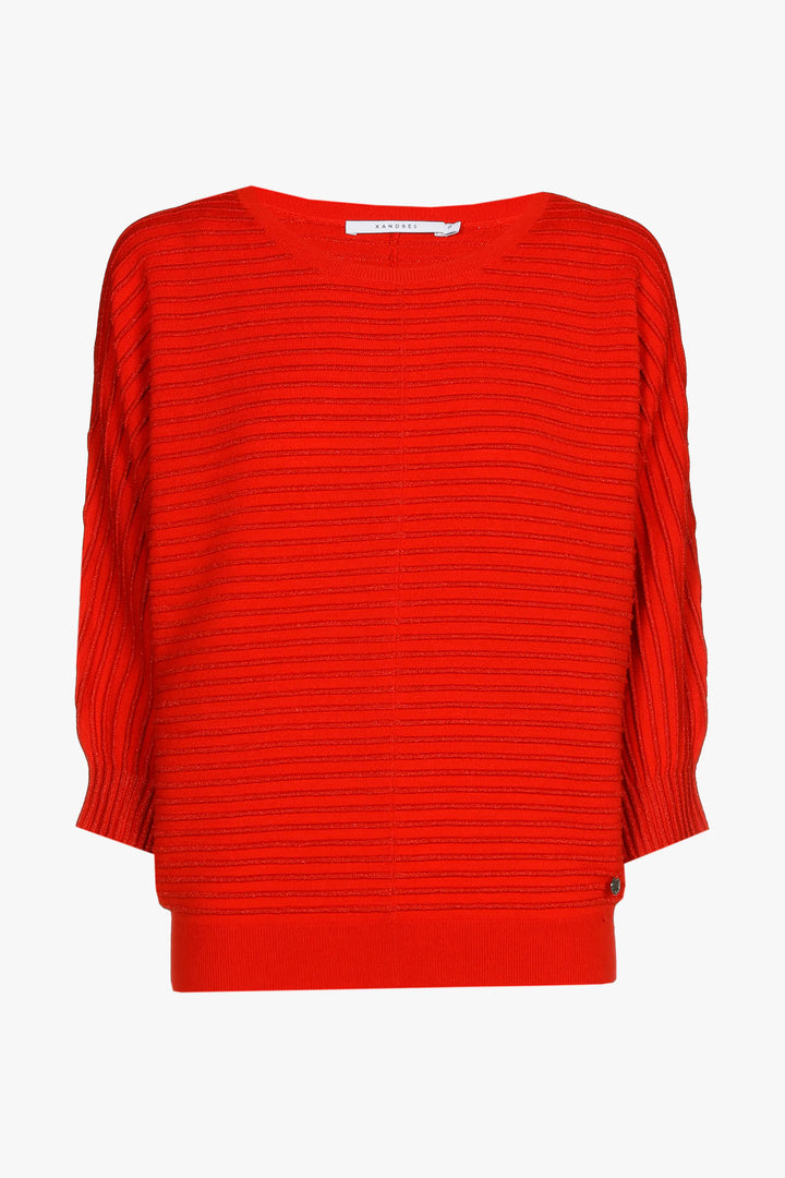 Glanzende Trui In Roodtint